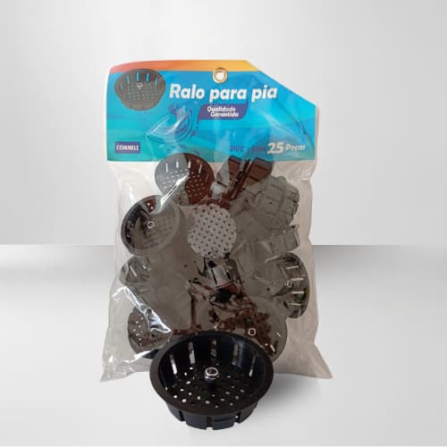 Ralo para pia PVC + Inox